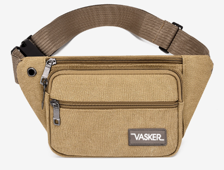 VASKER Fanny Pack for Men Women,Large Crossbody Waist Bag Pack with 4-Zipper Pockets Adjustable Straps Side Key Ring Gifts for Outdoor Sports for Walking Running Travel Hiking Fit All Phones