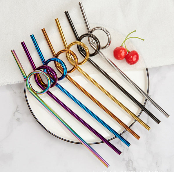 Familife304 Stainless Steel Straw 6 Shape Straw Cocktail Drink Straw Color Straw 2022 NEW