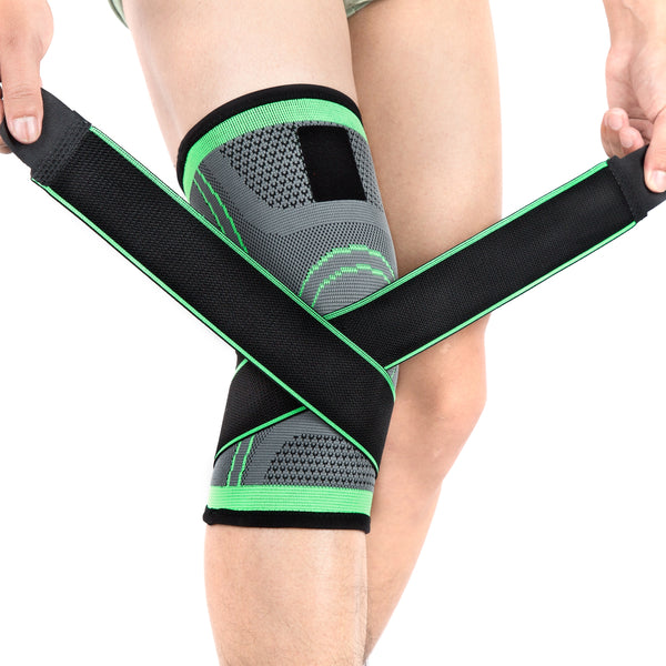 Sunland Knee Brace Support Adjustable Knee Compression Sleeve One Pair