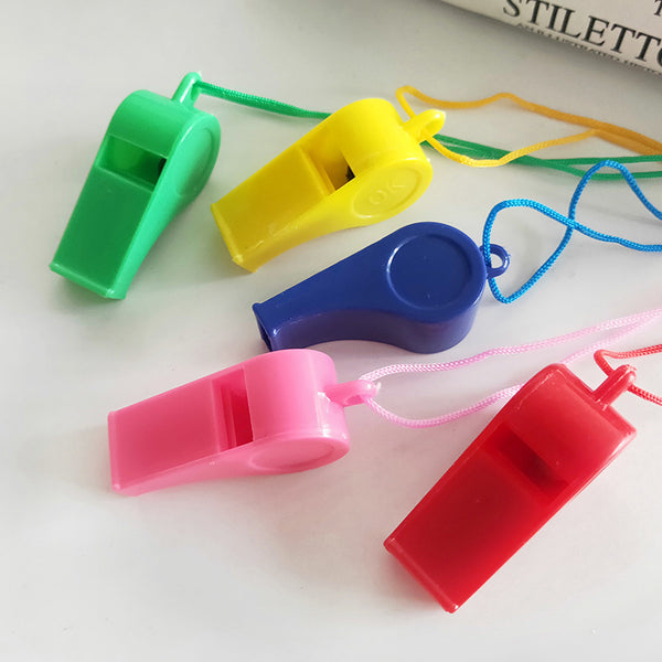 Sunland Colorful Plastic Whistles Cheering Party Whistle for Kids