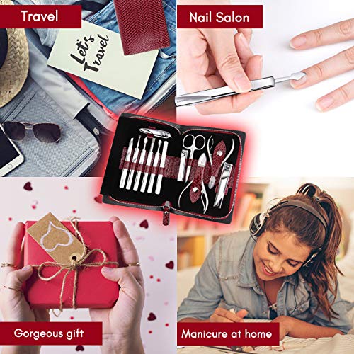 12 in 1 Stainless Steel Professional Manicure Kit Nail Clippers Set