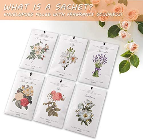 12 Packs 6 Scents Option Long-Lasting Sachets Bags