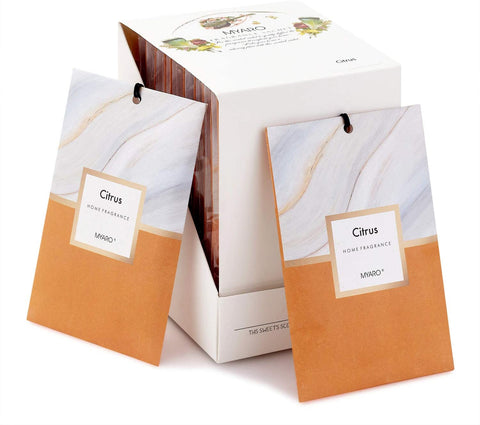 White Citrus Scented Sachet Bags Home Fragrance 12 Packs