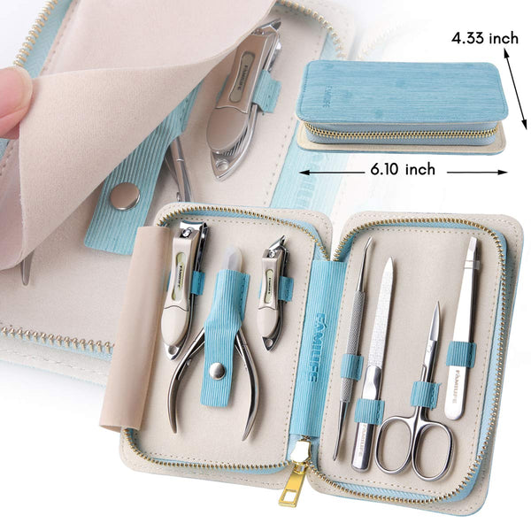 7 in 1 Stainless Steel Professional Manicure Kit Nail Clippers Pedicure Set