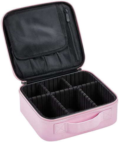 Pink Travel Makeup Case Organizer Professional Cosmetic Bag