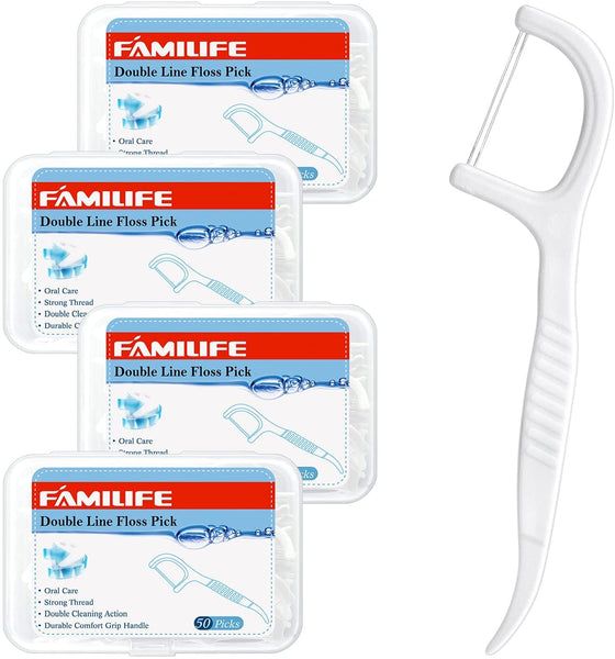 Double Line 200 Count Unwaxed Flossing Unflavored Threader Flosser