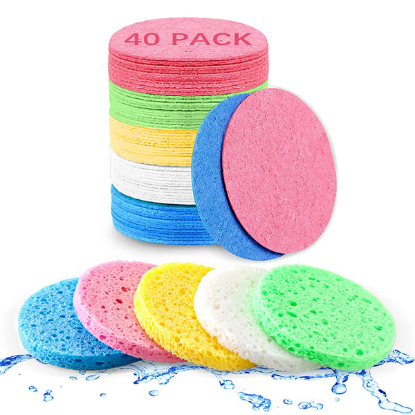 Familife 40-Count Facial Sponges Compressed Facial Cleaning Sponges 2022 NEW