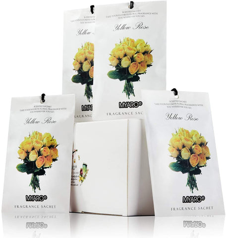 12 Packs Yellow Rose Long-Lasting Scented Sachets