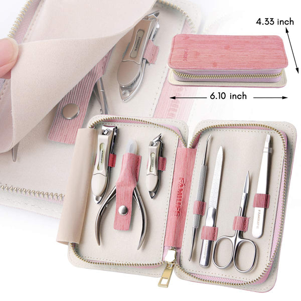 7 in 1 Manicure Kit Nail Clippers Stainless Steel Pedicure Set