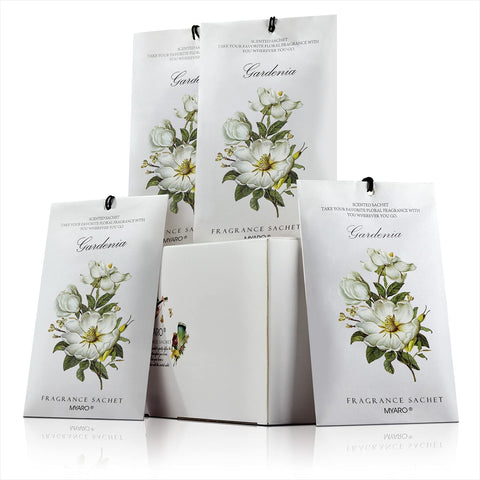 12 Packs Long-Lasting Home Fragrance Gardenia Scented Sachets for Drawer and Closet