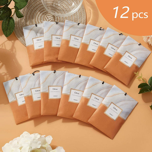 White Citrus Scented Sachet Bags Home Fragrance 12 Packs